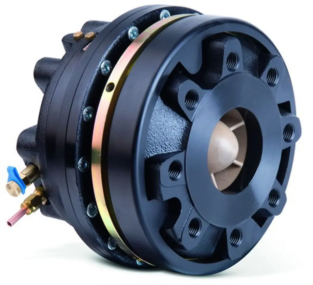 Black pressure regulating valve with threaded and connection ports, featuring a round design. Manufactured by IMI Hydronic Engineering for fluid control applications.